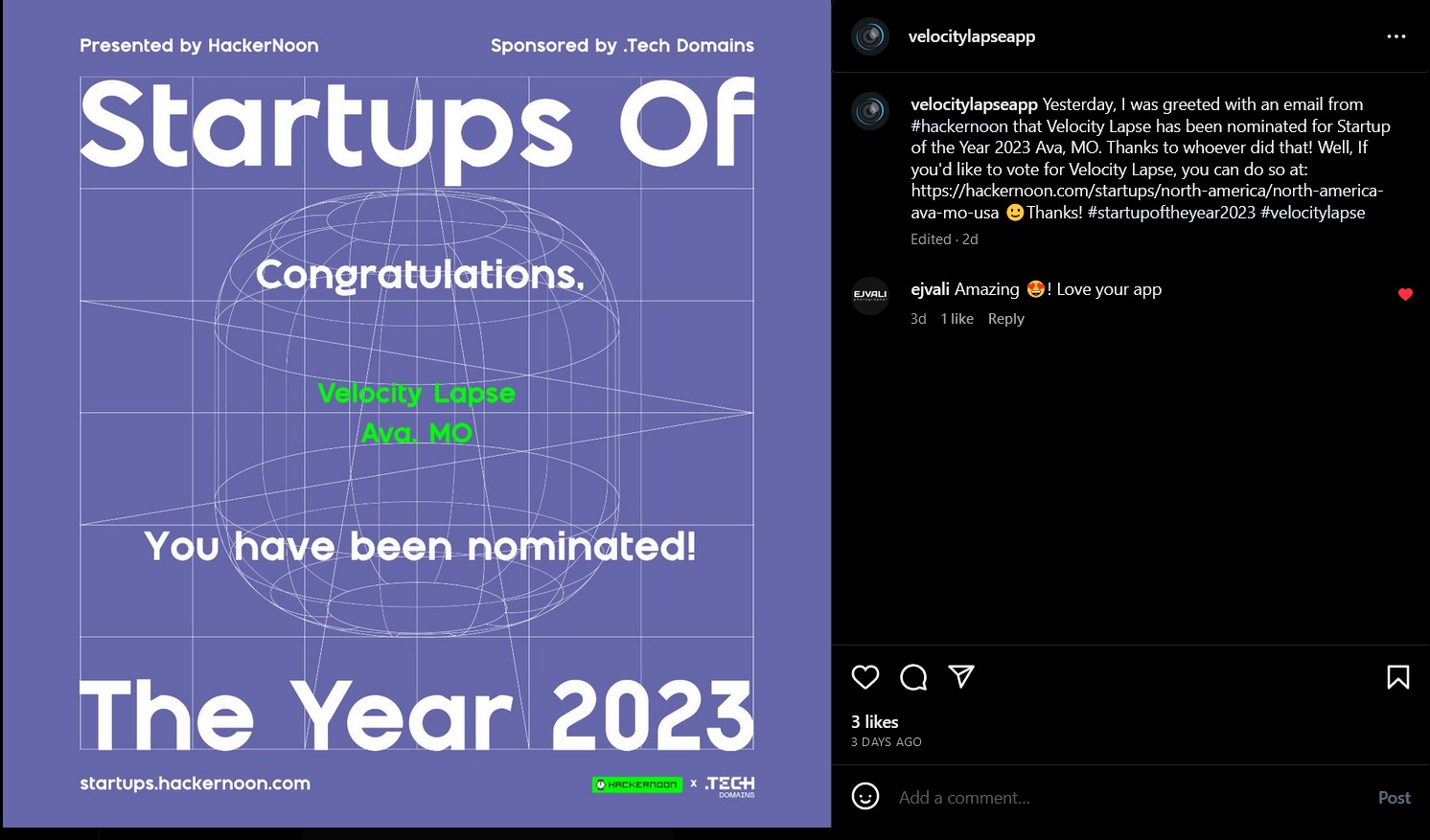 Hacker Noon startup of the year 2023 nomination